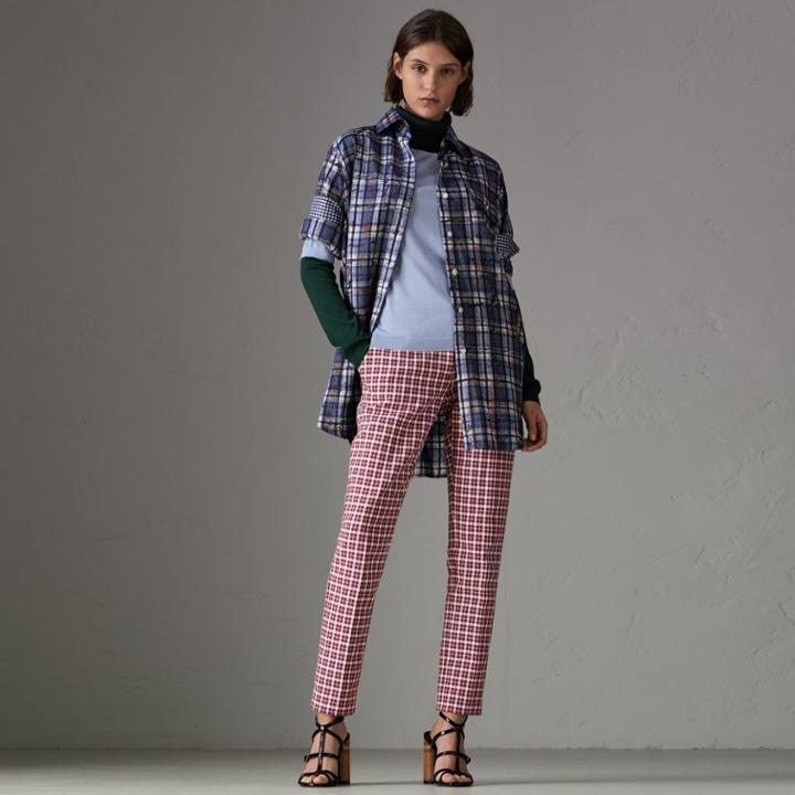 Burberry Burberry Colour Block Silk Cashmere Roll-neck Sweater
