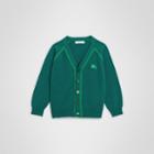 Burberry Burberry Childrens Two-tone Cotton Knit Cardigan, Size: 3y, Green