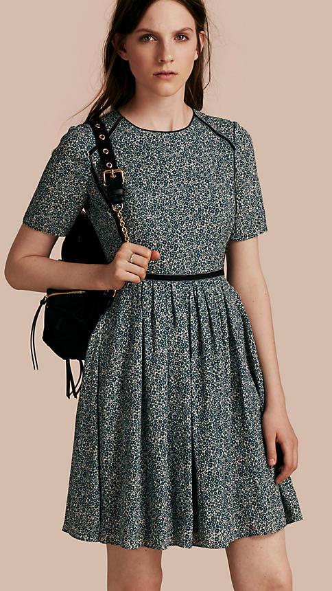 Burberry Floral Silk A-line Dress