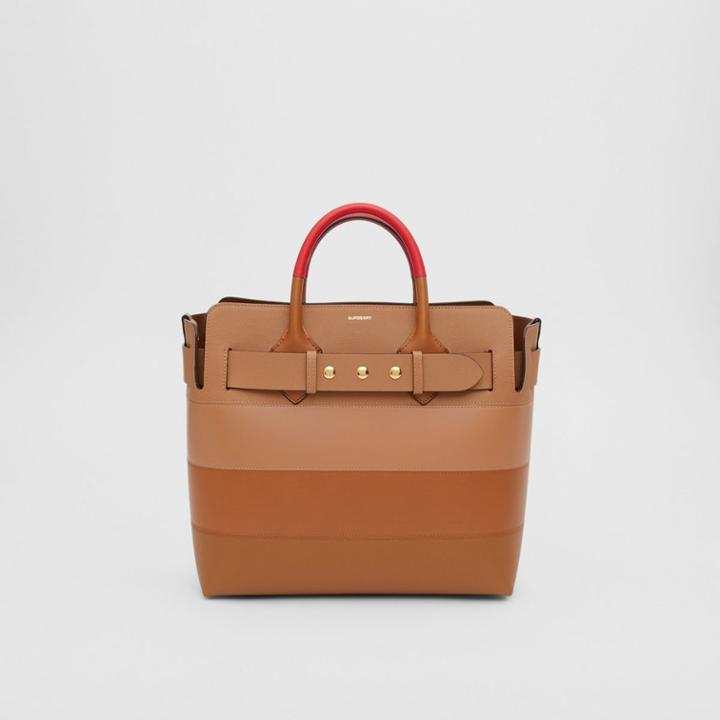 Burberry Burberry The Medium Panelled Leather Triple Stud Belt Bag, Beige