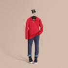 Burberry Burberry Long-sleeved Cotton Polo Shirt, Size: 14y, Red