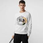 Burberry Burberry Embroidered Crest Jersey Sweatshirt, White