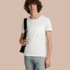 Burberry Burberry Regimental Tape Detail Cotton T-shirt, White
