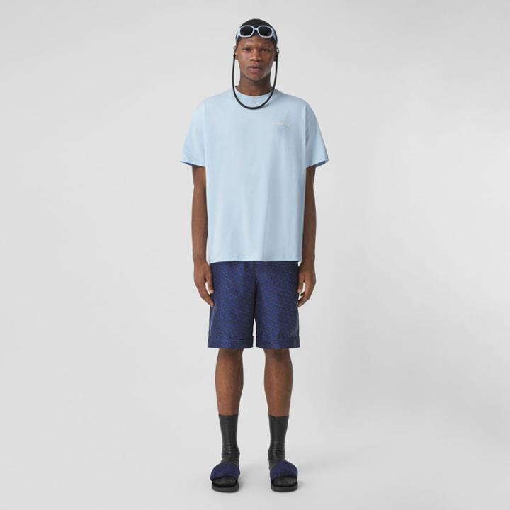 Burberry Burberry Monogram Print Silk Shorts
