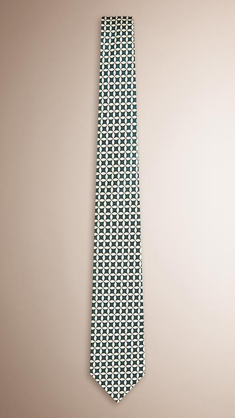Burberry Modern Cut Abstract Pattern Silk Tie
