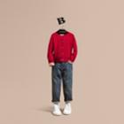 Burberry Burberry Check Cuff Cashmere Cardigan, Size: 14y, Red
