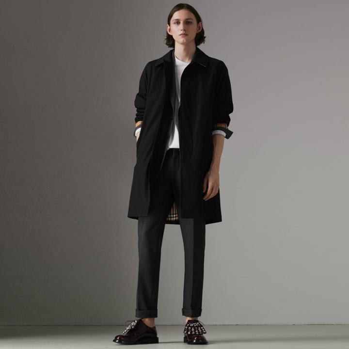 Burberry Burberry The Camden Car Coat, Size: 46, Black