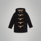 Burberry Burberry Double-faced Wool Duffle Coat, Size: 14y, Black