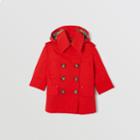 Burberry Burberry Childrens Detachable Hood Showerproof Cotton Trench Coat, Size: 14y, Red