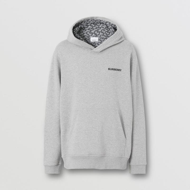 Burberry Burberry Monogram Print-lined Cotton Hoodie - Unisex