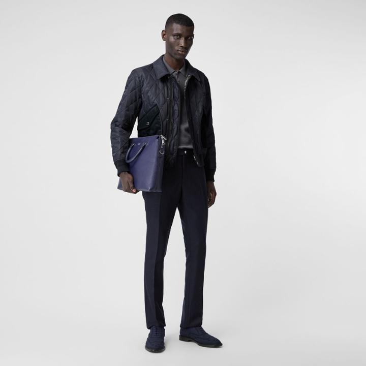 Burberry Burberry Diamond Quilted Thermoregulated Jacket, Size: 34, Blue