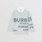 Burberry Burberry Childrens Long-sleeve Horseferry Print Cotton Polo Shirt, Size: 10y