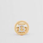 Burberry Burberry Gold And Palladium-plated Monogram Motif Ring, Size: S