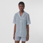 Burberry Burberry Monogram Print Silk Pyjama Shirt, Size: 12