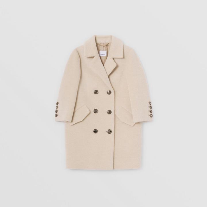 Burberry Burberry Childrens Monogram Motif Button Alpaca Wool Blend Coat, Size: 10y