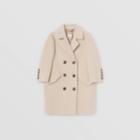 Burberry Burberry Childrens Monogram Motif Button Alpaca Wool Blend Coat, Size: 10y