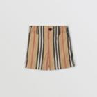 Burberry Burberry Childrens Icon Stripe Cotton Chino Shorts, Size: 6m, Beige