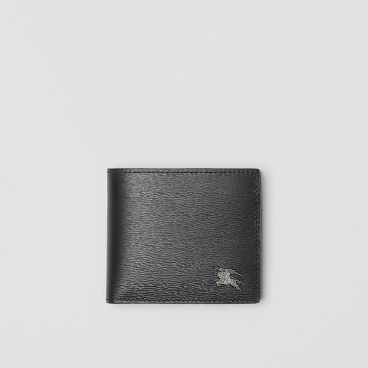 Burberry Burberry London Leather International Bifold Coin Wallet, Black