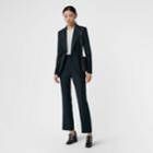 Burberry Burberry Check Stretch Wool Blazer, Size: 00, Blue
