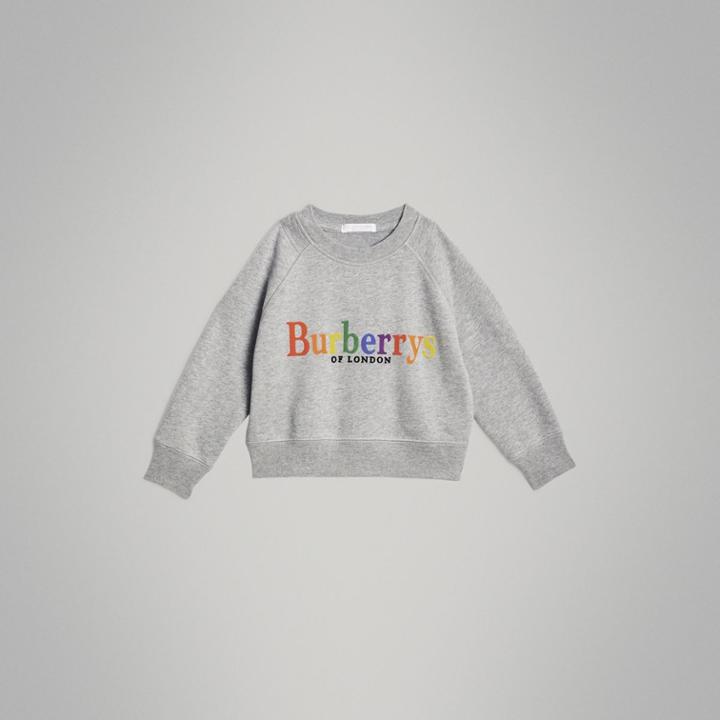 Burberry Burberry Archive Logo Cotton Jersey Sweatshirt, Size: 14y, Grey