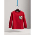 Burberry Burberry Long-sleeve Check Pocket Cotton T-shirt, Size: 8y, Red