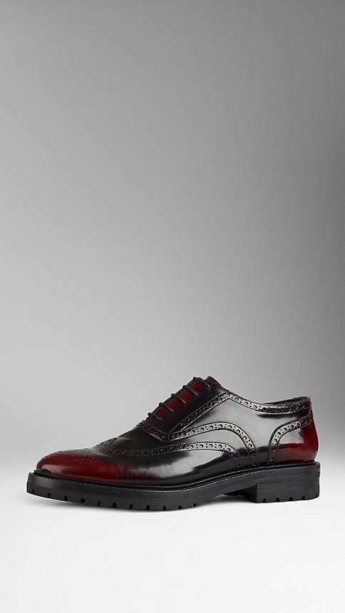 Burberry Prorsum Two Tone Leather Wingtip Brogues