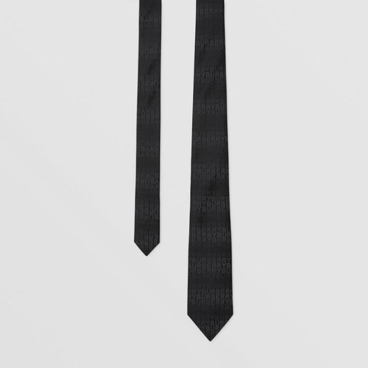 Burberry Burberry Classic Cut Logo Silk Jacquard Tie, Black