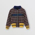 Burberry Burberry Childrens Logo Detail Check Wool Bomber Jacket, Size: 10y, Red