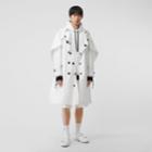 Burberry Burberry Cape Detail Technical Faille Reconstructed Trench Coat, Size: 48, White