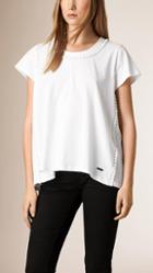 Burberry Brit Pom-pom Detail Linen T-shirt