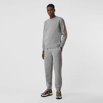 Burberry Burberry Vintage Check Panel Jersey Sweatshirt, Size: M, Grey