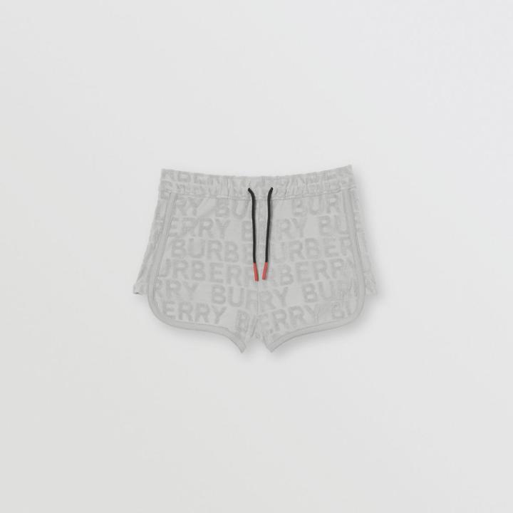 Burberry Burberry Childrens Logo Towelling Drawcord Shorts, Size: 10y, Grey