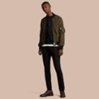 Burberry Burberry Technical Twill Bomber Jacket, Size: 42, Green