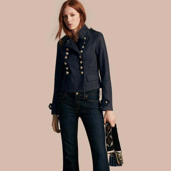 Burberry Stretch Denim Regimental Jacket