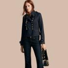 Burberry Stretch Denim Regimental Jacket