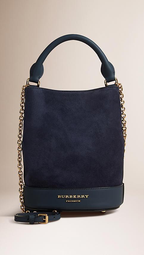 Burberry The Small Bucket Bag In Suede