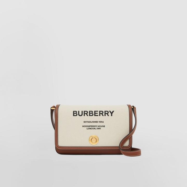 Burberry Burberry Horseferry Print Cotton Canvas And Leather Penny Bag