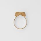 Burberry Burberry Gold-plated Chain-link Ring, Size: M, Light Gold