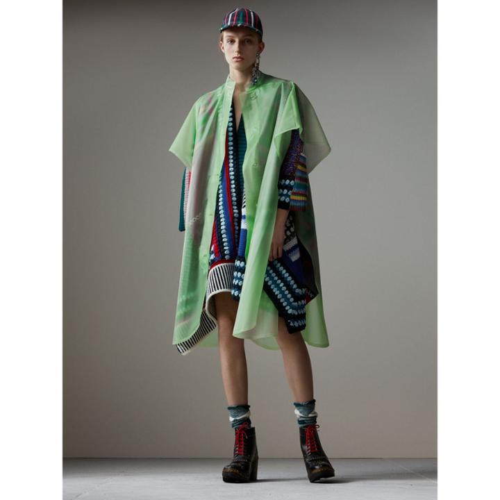 Burberry Burberry Soft-touch Plastic Poncho, Green