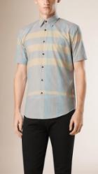 Burberry Modern Fit Short-sleeved Check Cotton Shirt