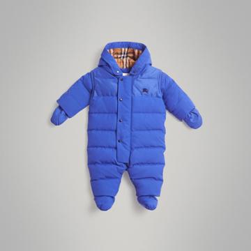 Burberry Burberry Down-filled Puffer Suit, Size: 3m, Blue