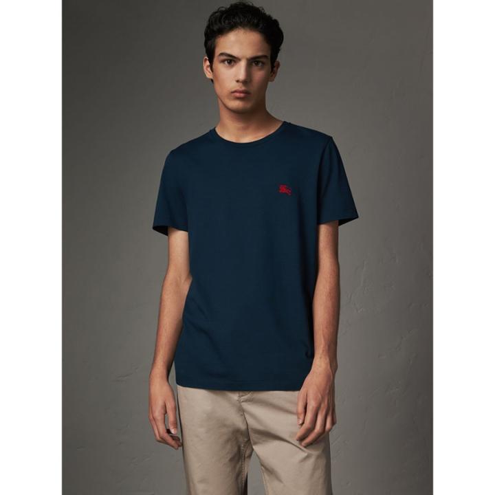 Burberry Burberry Cotton Jersey T-shirt, Size: Xxl, Blue