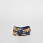 Burberry Burberry 1983 Check And Leather D-ring Belt, Size: 100, Blue