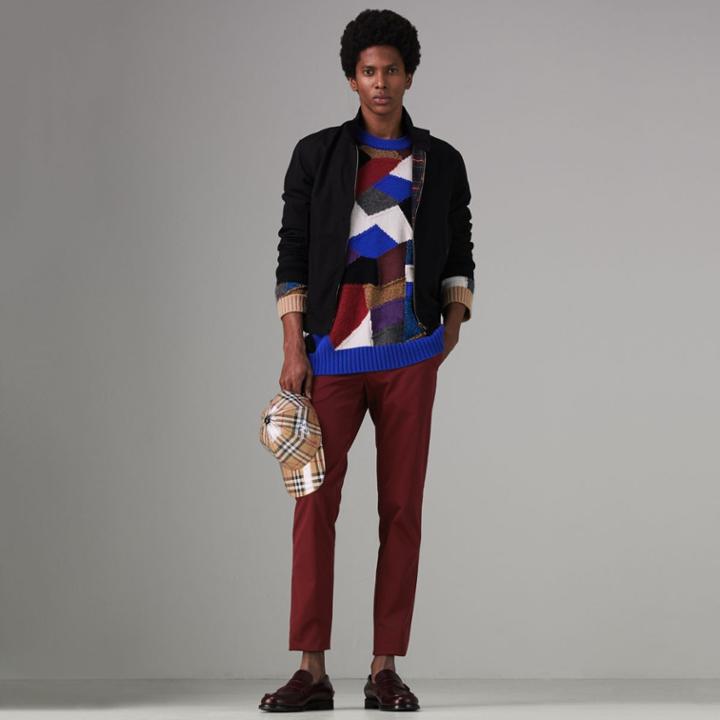 Burberry Burberry Slim Fit Cotton Chinos, Size: 40, Red