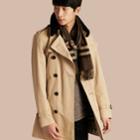 Burberry Burberry Shearling Topcollar Cotton Gabardine Trench Coat With Warmer, Size: 44, Yellow