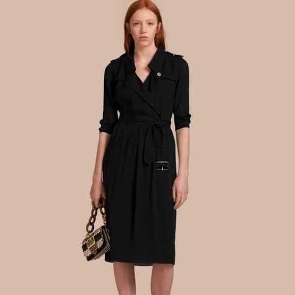 Burberry silk trench dress discount