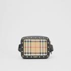 Burberry Burberry Childrens Vintage Check And Studded Leather Bum Bag, Size: 60, Black