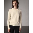 Burberry Burberry Cable-knit Yoke Cashmere Sweater, White