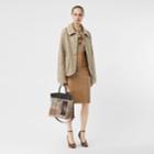 Burberry Burberry Monogram Print Quilted Silk Jacket, Size: 02, Beige