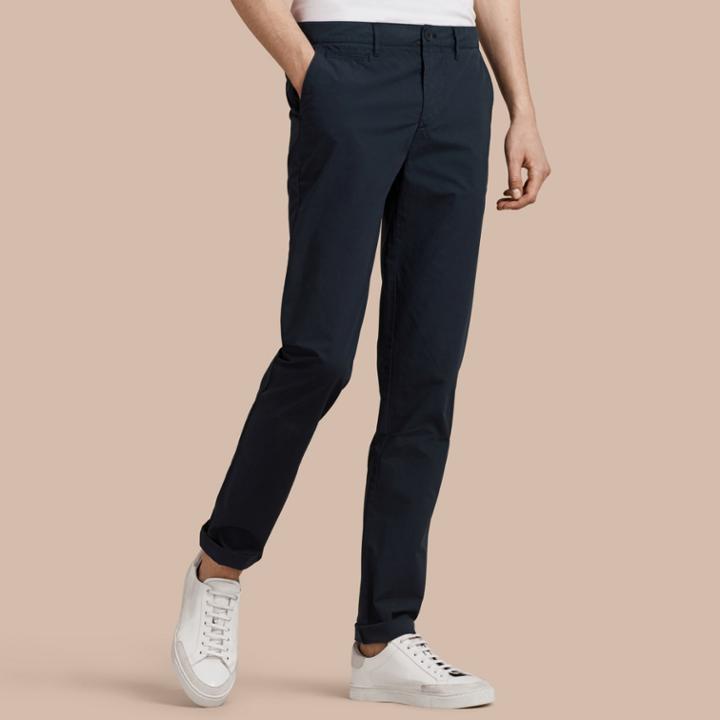 Burberry Burberry Slim Fit Cotton Poplin Chinos, Size: 28r, Blue